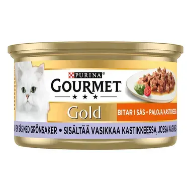 GOURMET® Gold Biter i saus med Kalv & Grønnsaker