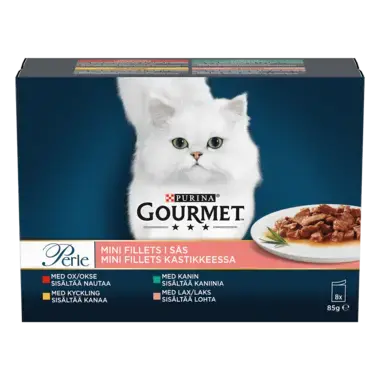 GOURMET® Perle Minifileter i saus med Okse, Kylling, Kanin & Laks