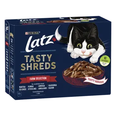 Latz® Tasty Shreds Farm Selection i sås