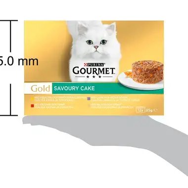 GOURMET® Gold Savoury Cake med Okse, Kylling, Kalkun & Lam (12-pack)